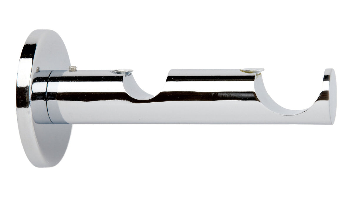 Hallis Neo Double Bracket, 28mm + 19mm (Voile Pole), Chrome