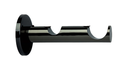Hallis Neo Double Bracket, 28mm + 19mm (Voile Pole), Black Nickel