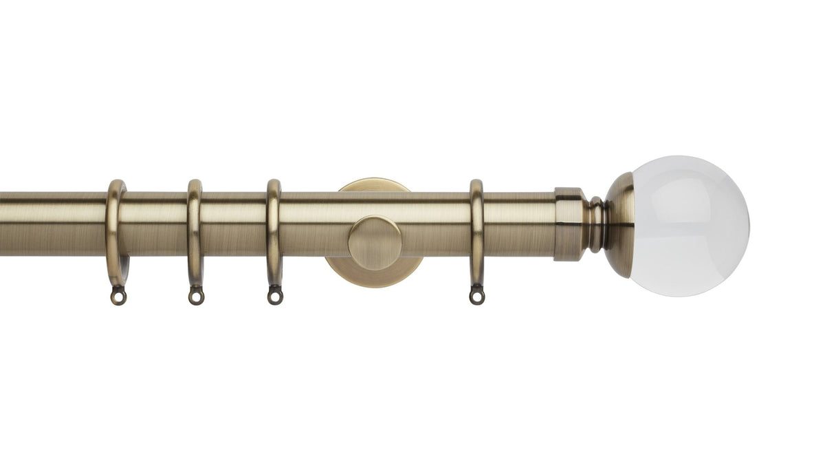 Clear Ball, Cylinder Bracket::Spun Brass