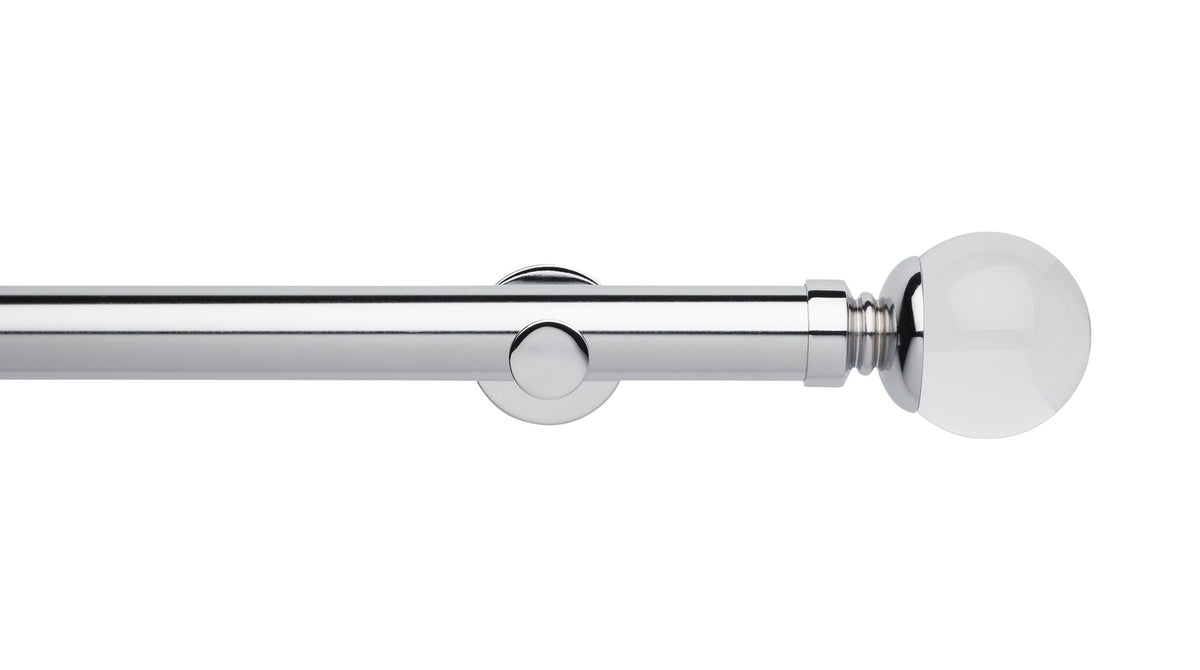 Clear Ball Eyelet, Cylinder Bracket::Chrome