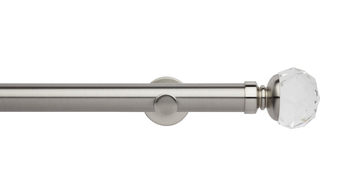 Faceted Ball Eyelet, Cylinder Bracket::Stainless Steel