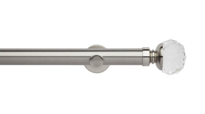 Faceted Ball Eyelet, Cylinder Bracket::Stainless Steel