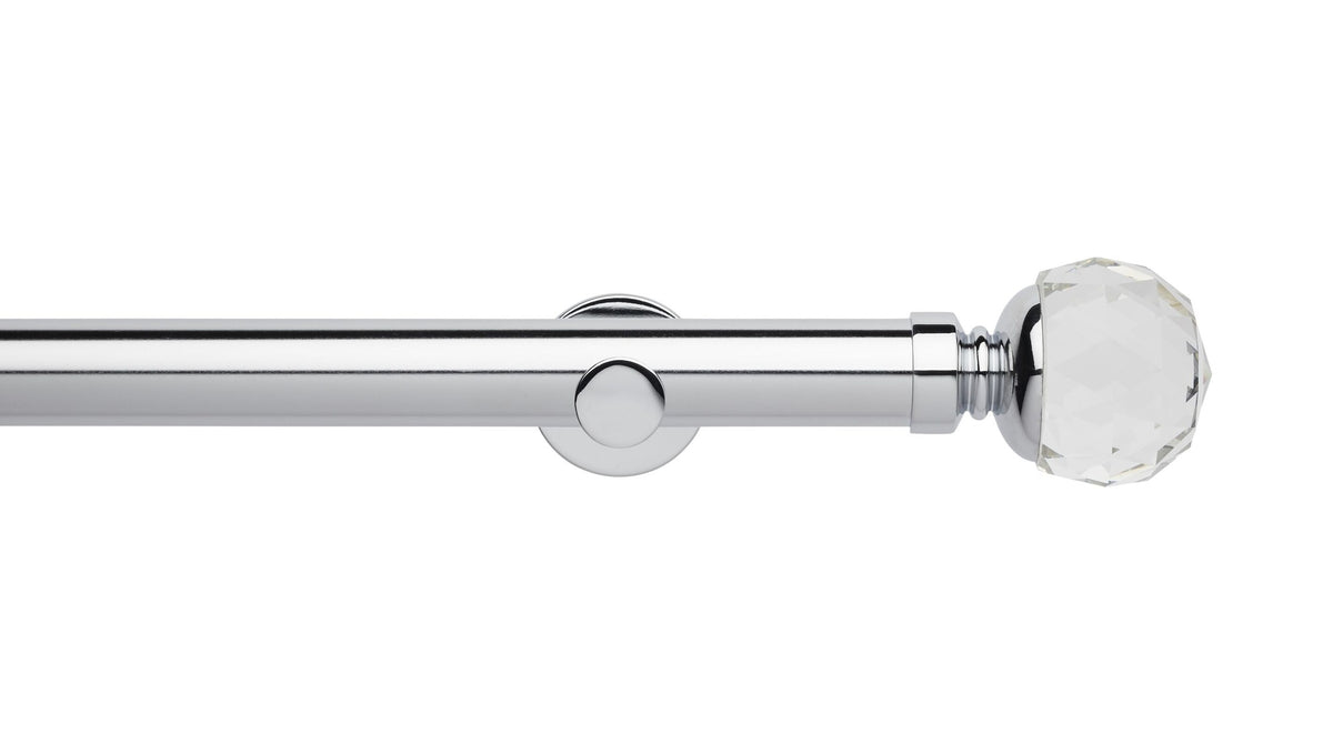 Faceted Ball Eyelet, Cylinder Bracket::Chrome