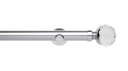 Faceted Ball Eyelet, Cylinder Bracket::Chrome