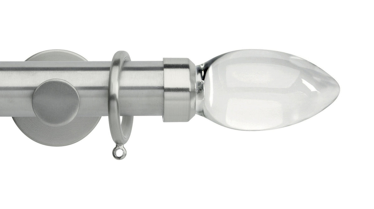 Clear Teardrop, Cylinder Bracket::Stainless Steel