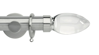 Clear Teardrop, Cylinder Bracket::Stainless Steel