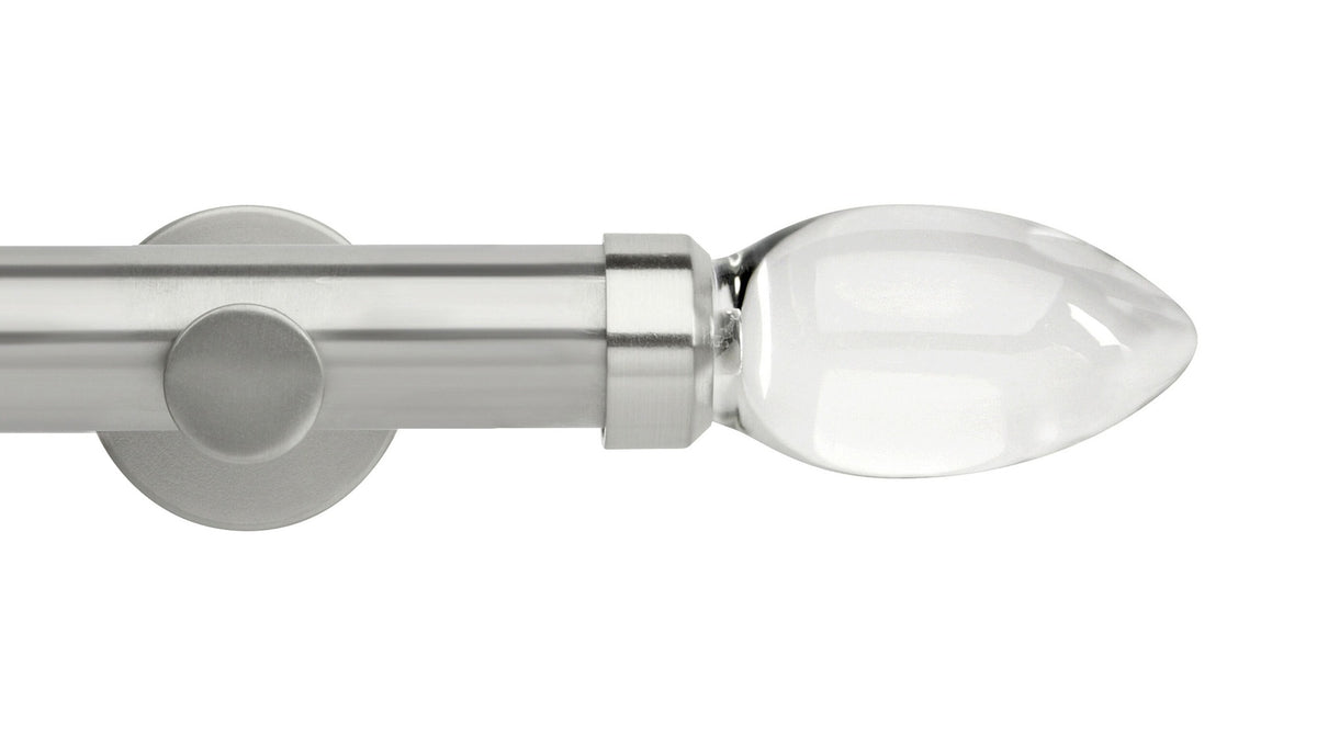 Clear Teardrop Eyelet, Cylinder Bracket::Stainless Steel