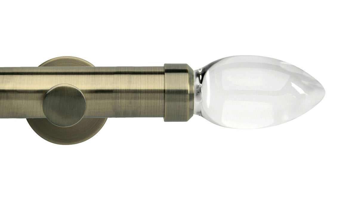 Clear Teardrop Eyelet, Cylinder Bracket::Spun Brass