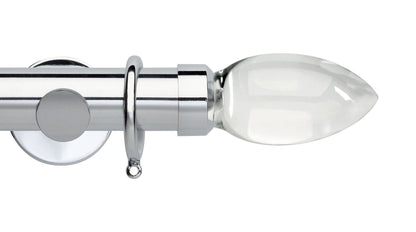 Clear Teardrop, Cylinder Bracket::Chrome