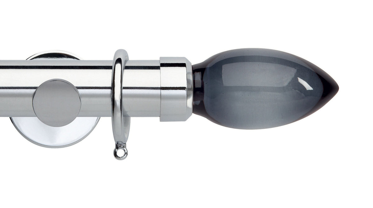 Smoke Teardrop, Cylinder Bracket::Chrome