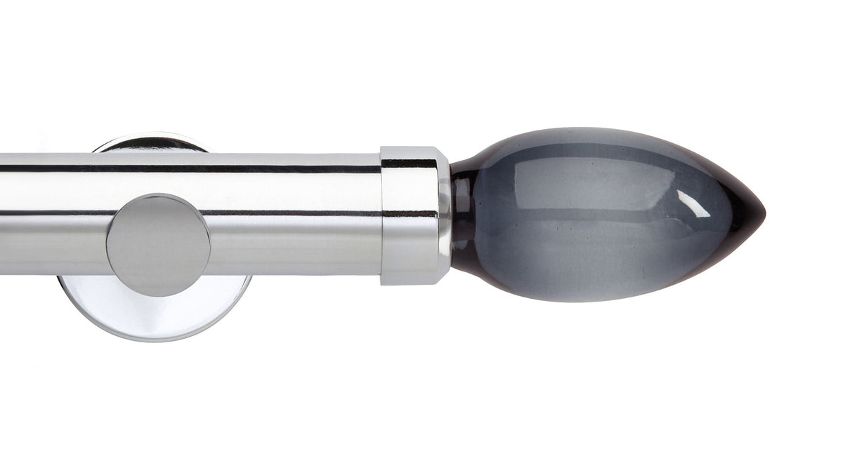 Smoke Teardrop Eyelet, Cylinder Bracket::Chrome