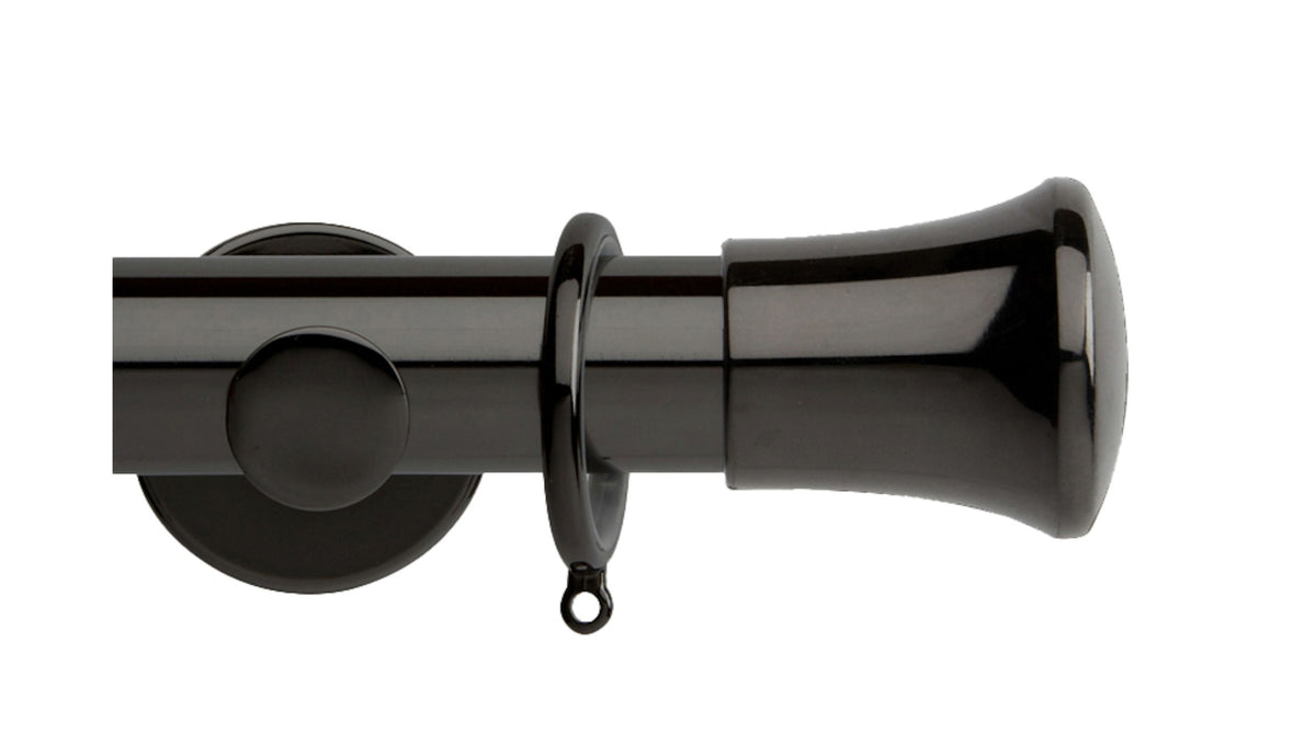 Trumpet, Cylinder Bracket::Black Nickel