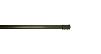 Café rod recess fix bracket, fitted to a rod in Bronze