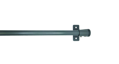 Café rod face fix bracket, short projection, fitted to a rod in Slate