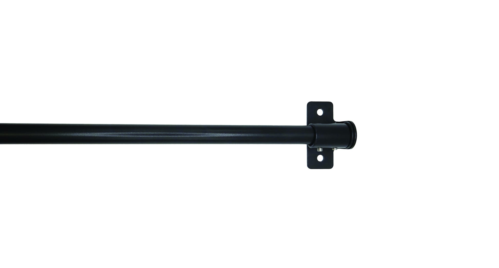Café rod face fix bracket, short projection, fitted to a rod in Black
