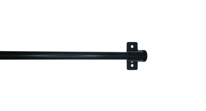 Café rod face fix bracket, short projection, fitted to a rod in Black