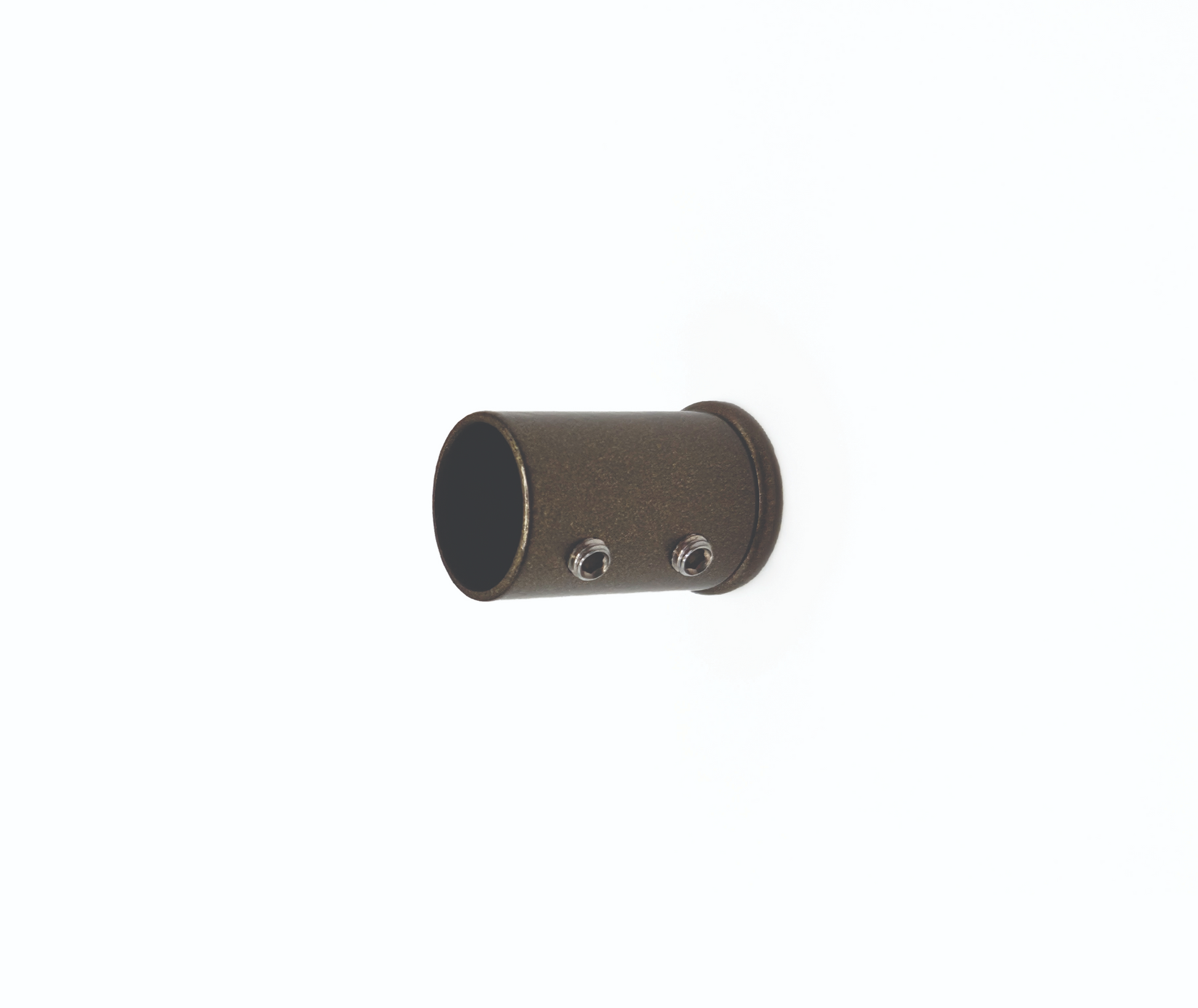 Café rod recess fix bracket, in Bronze