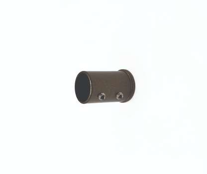 Café rod recess fix bracket, in Bronze