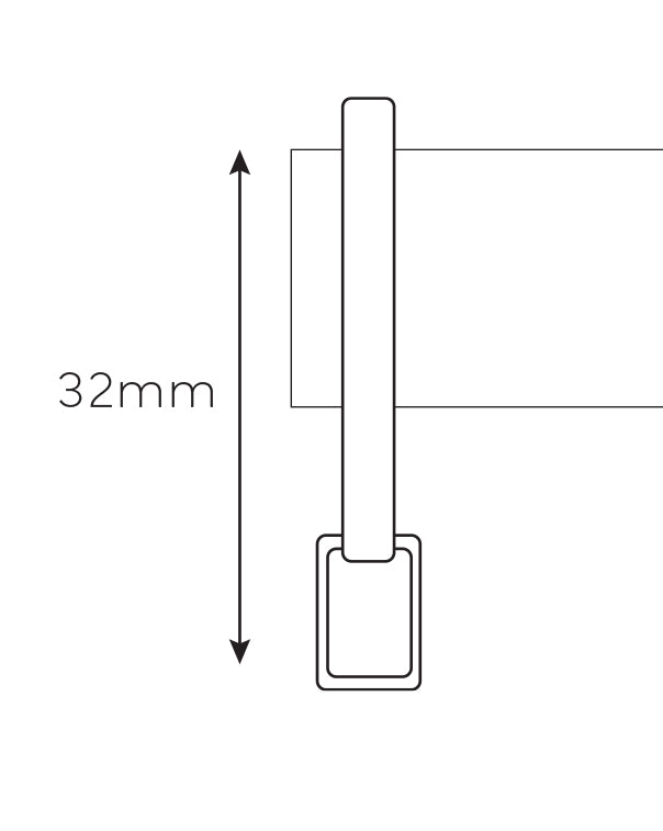 Café rod ring, 32mm drop