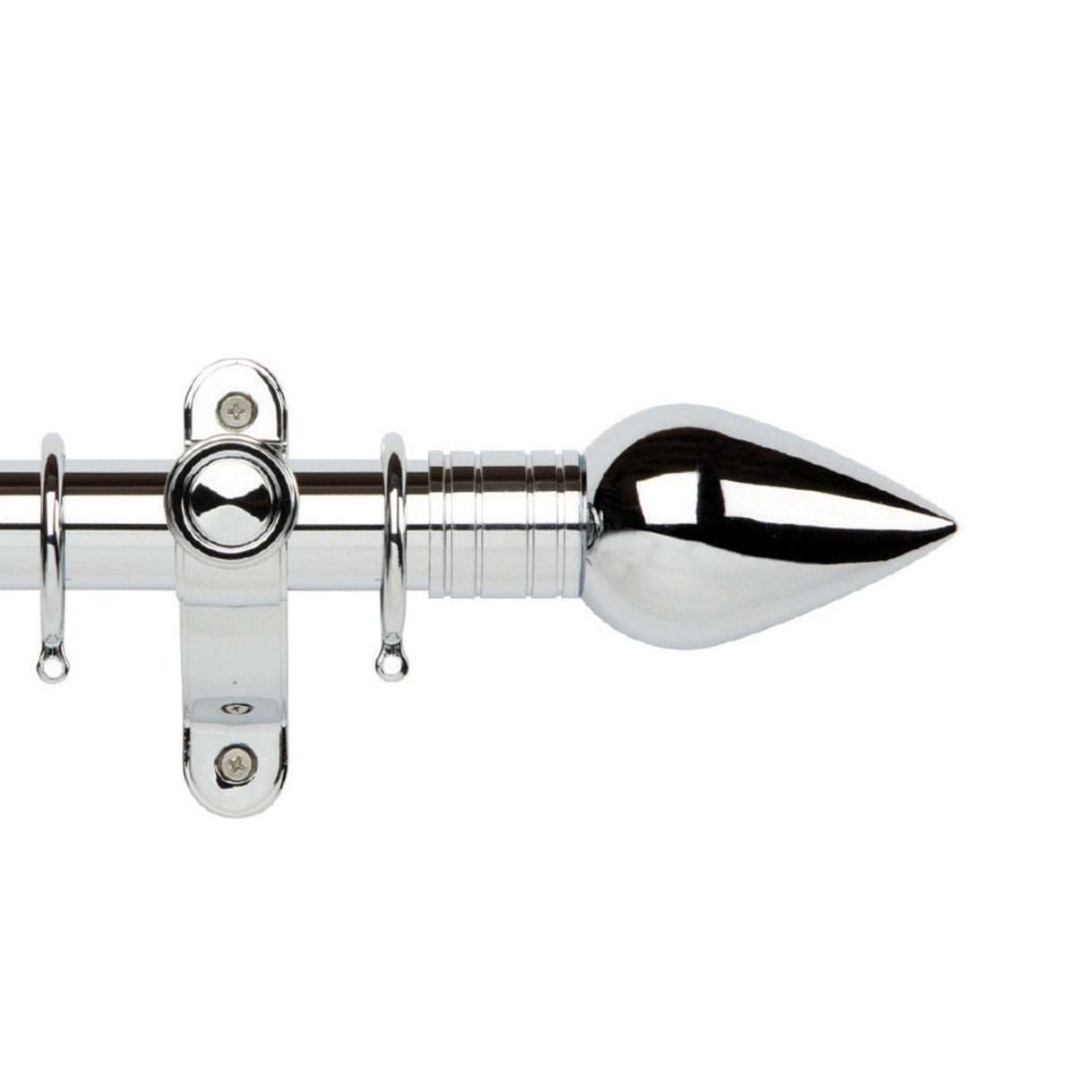 Hallis Galleria Metals Galleria Metals 35mm Teardrop Pole Set Chrome