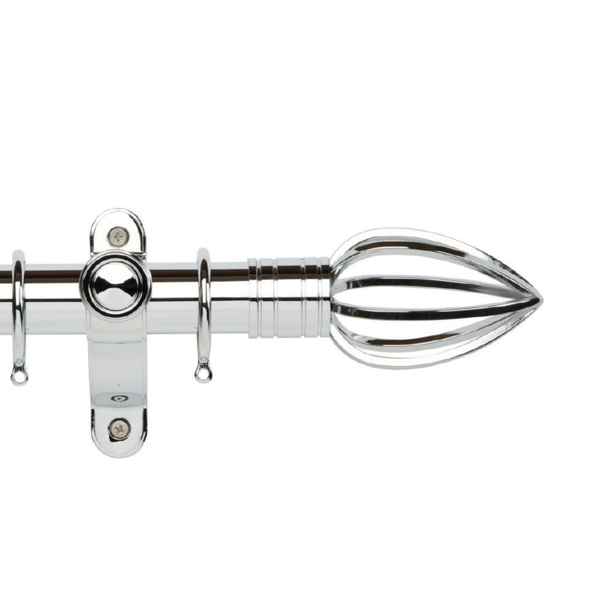 Hallis Galleria Metals Galleria Metals 35mm Caged Spear Pole Set Chrome