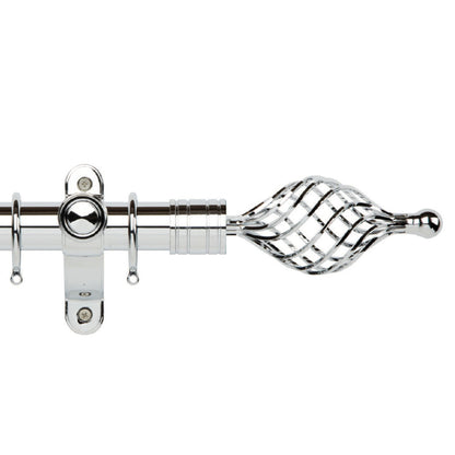 Hallis Galleria Metals Galleria Metals 35mm Twist Cage Pole Set Chrome