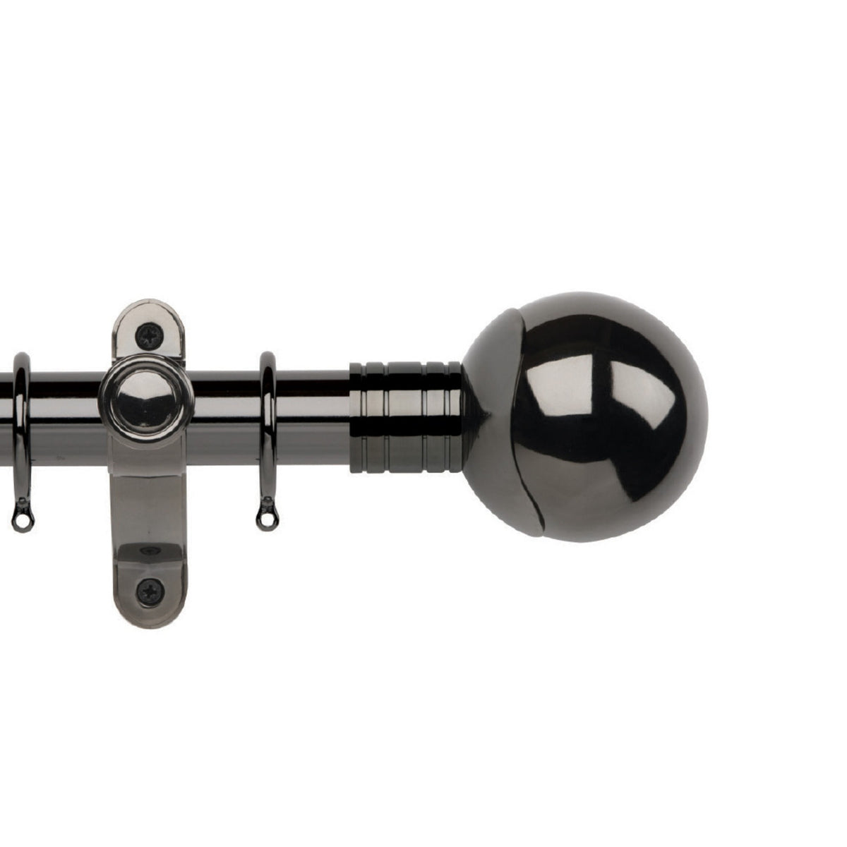 Hallis Galleria Metals Galleria Metals 35mm Orb Pole Set Black Nickel