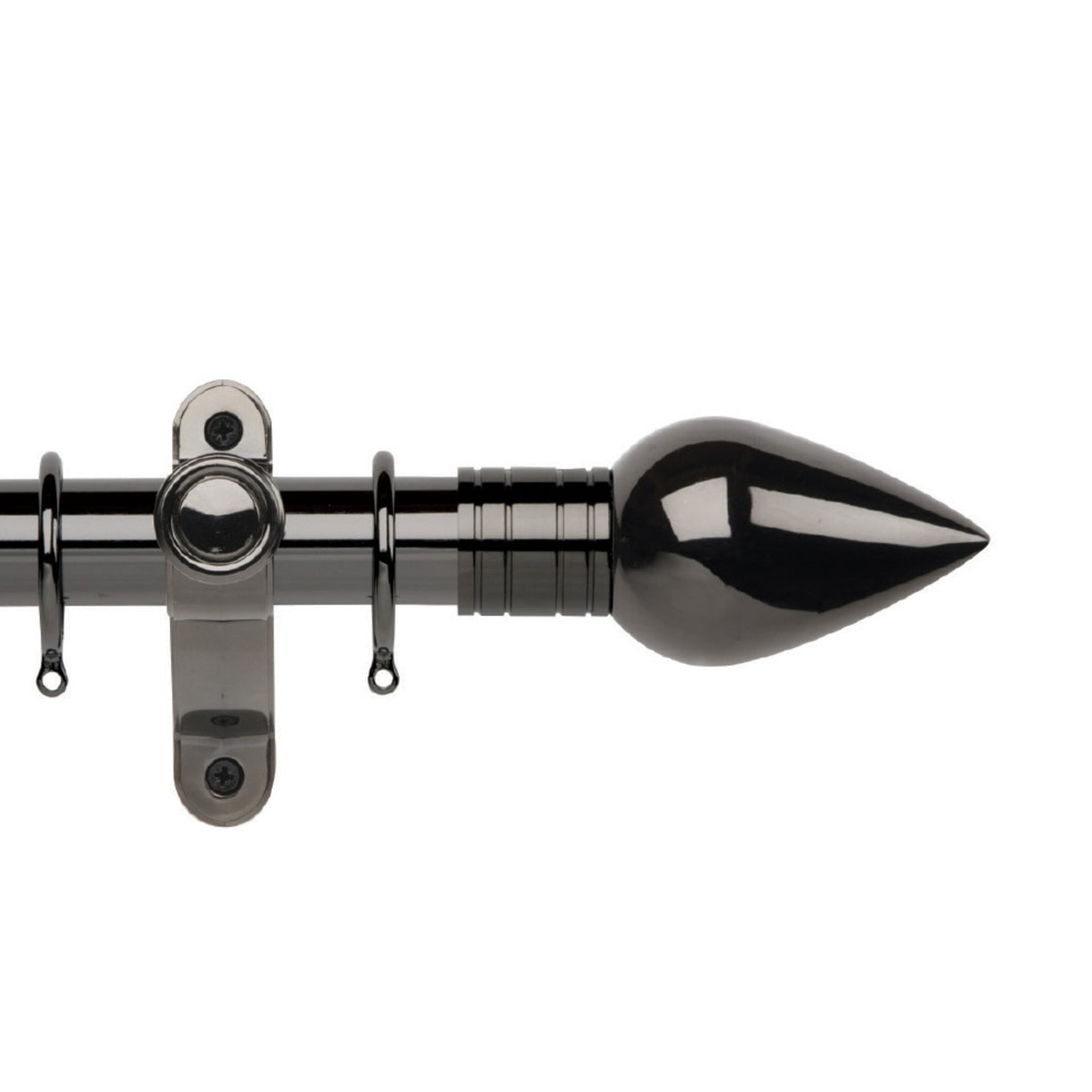 Hallis Galleria Metals Galleria Metals 35mm Teardrop Pole Set Black Nickel