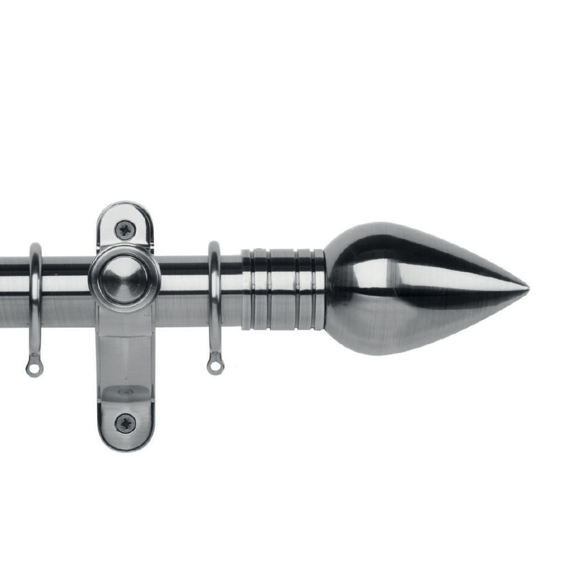 Hallis Galleria Metals Galleria Metals 35mm Teardrop Pole Set Brushed Silver