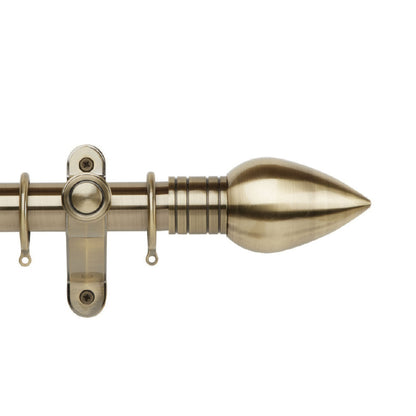 Hallis Galleria Metals Galleria Metals 35mm Teardrop Pole Set Burnished Brass