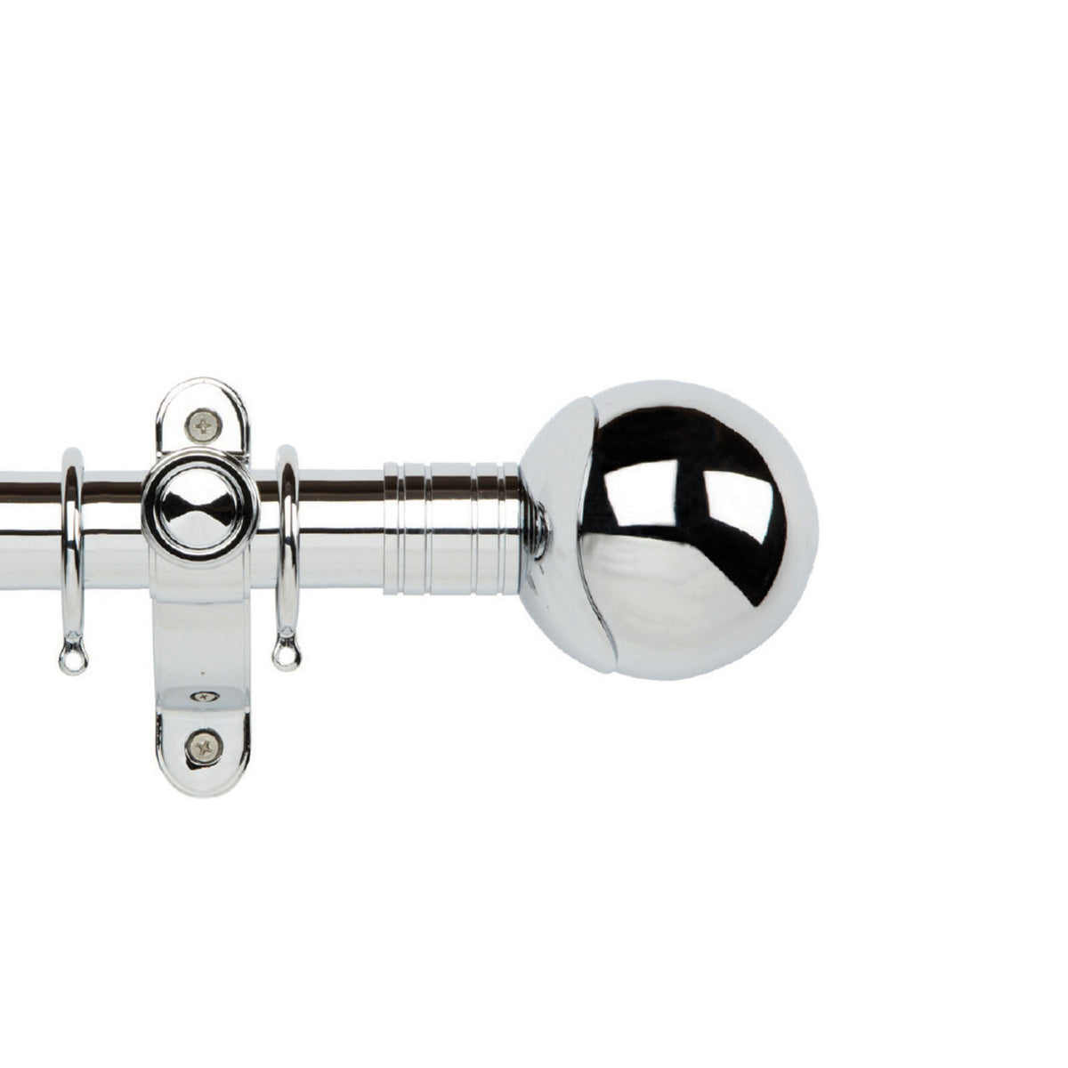 Hallis Galleria Metals Galleria Metals 50mm Orb Pole Set Chrome
