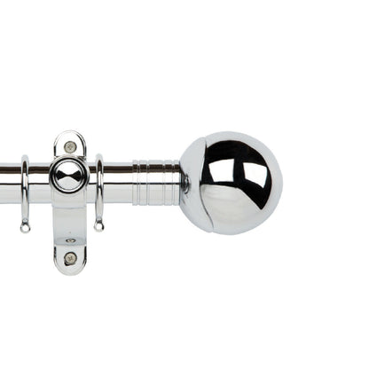 Hallis Galleria Metals Galleria Metals 50mm Orb Pole Set Chrome