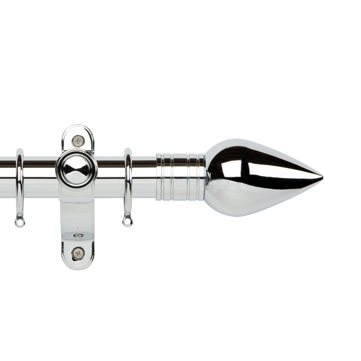Hallis Galleria Metals Galleria Metals 50mm Teardrop Pole Set Chrome