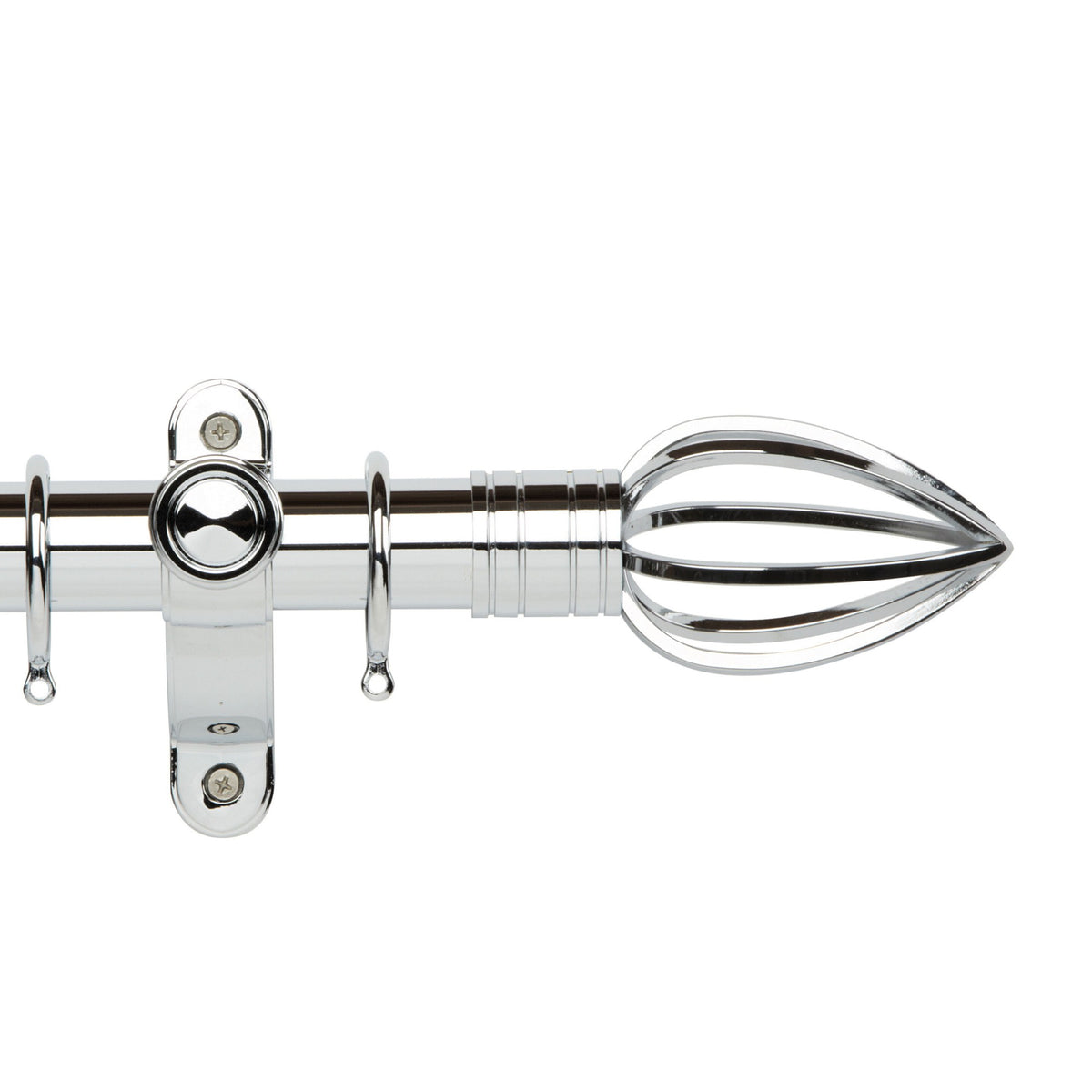 Hallis Galleria Metals Galleria Metals 50mm Caged Spear Pole Set Chrome