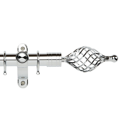 Hallis Galleria Metals Galleria Metals 50mm Twist Cage Pole Set Chrome