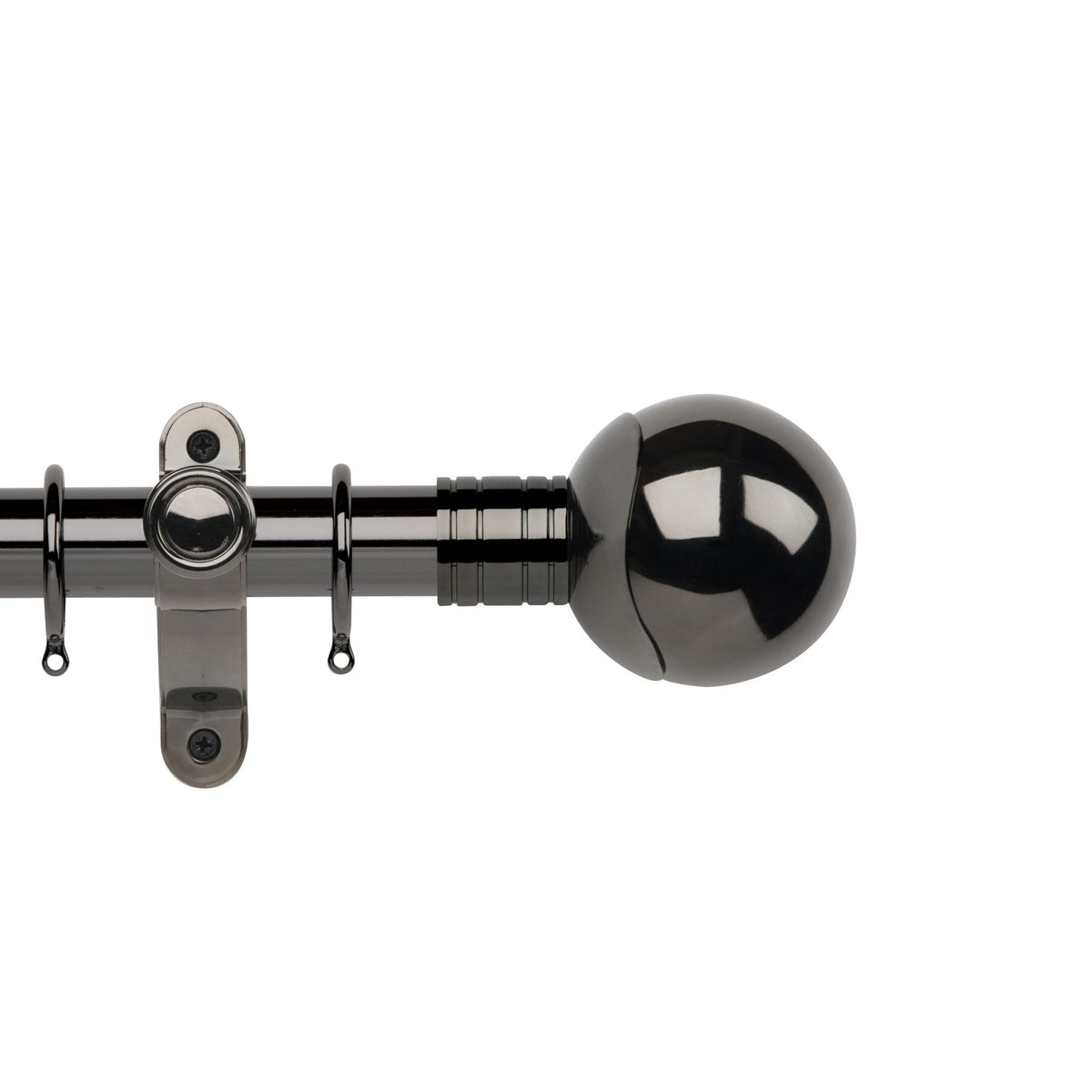 Hallis Galleria Metals Galleria Metals 50mm Orb Pole Set Black Nickel