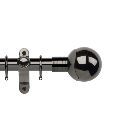 Hallis Galleria Metals Galleria Metals 50mm Orb Pole Set Black Nickel