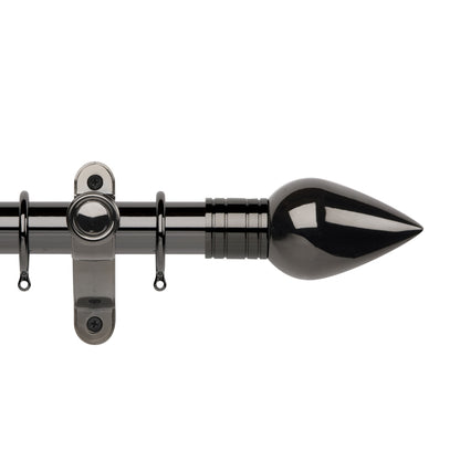 Hallis Galleria Metals Galleria Metals 50mm Teardrop Pole Set Black Nickel