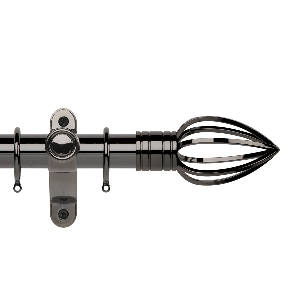 Hallis Galleria Metals Galleria Metals 50mm Caged Spear Pole Set Black Nickel