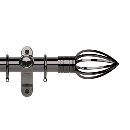 Hallis Galleria Metals Galleria Metals 50mm Caged Spear Pole Set Black Nickel
