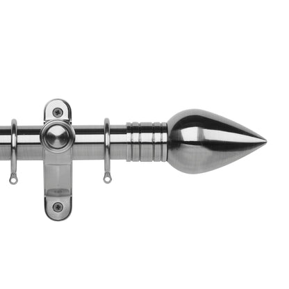 Hallis Galleria Metals Galleria Metals 50mm Teardrop Pole Set Brushed Silver