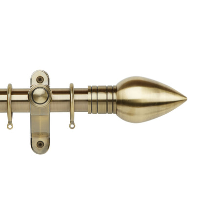 Hallis Galleria Metals Galleria Metals 50mm Teardrop Pole Set Burnish Brass