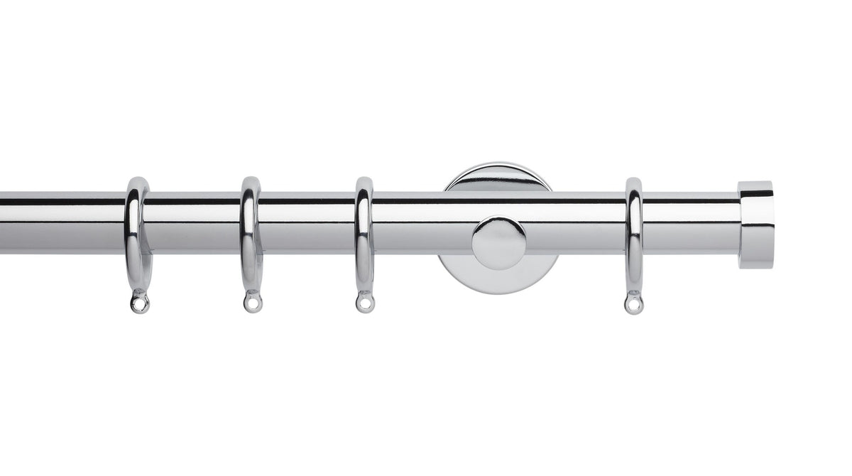 End Cap, Cylinder Bracket::Chrome