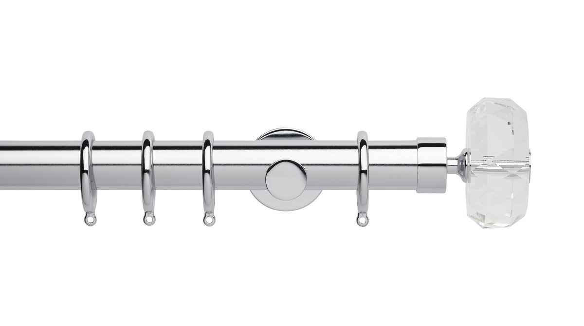 Faceted Ellipse, Cylinder Bracket::Chrome