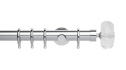 Faceted Ellipse, Cylinder Bracket::Chrome