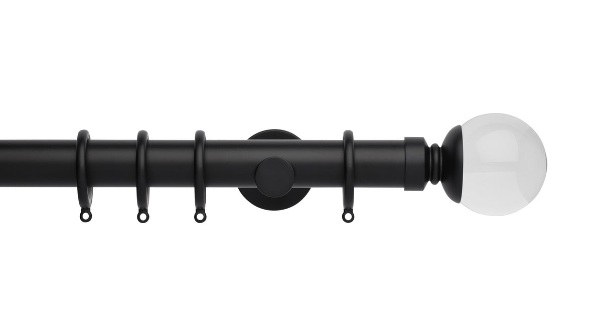 Clear Ball, Cylinder Bracket::Matt Black