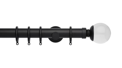 Clear Ball, Cylinder Bracket::Matt Black