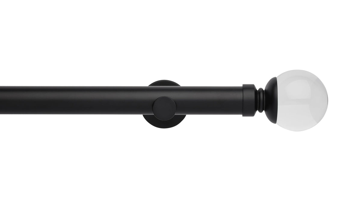 Clear Ball Eyelet, Cylinder Bracket::Matt Black
