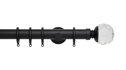 Faceted Ball, Cylinder Bracket::Matt Black