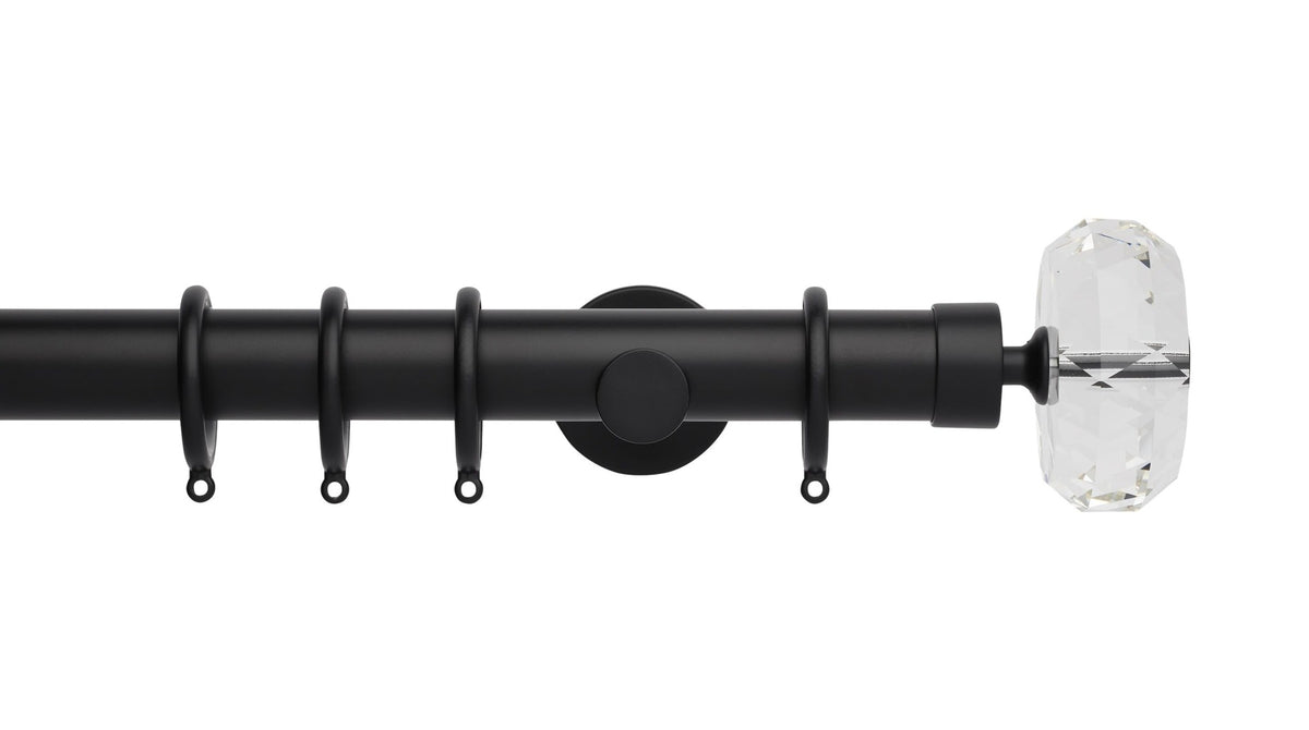 Faceted Ellipse, Cylinder Bracket::Matt Black